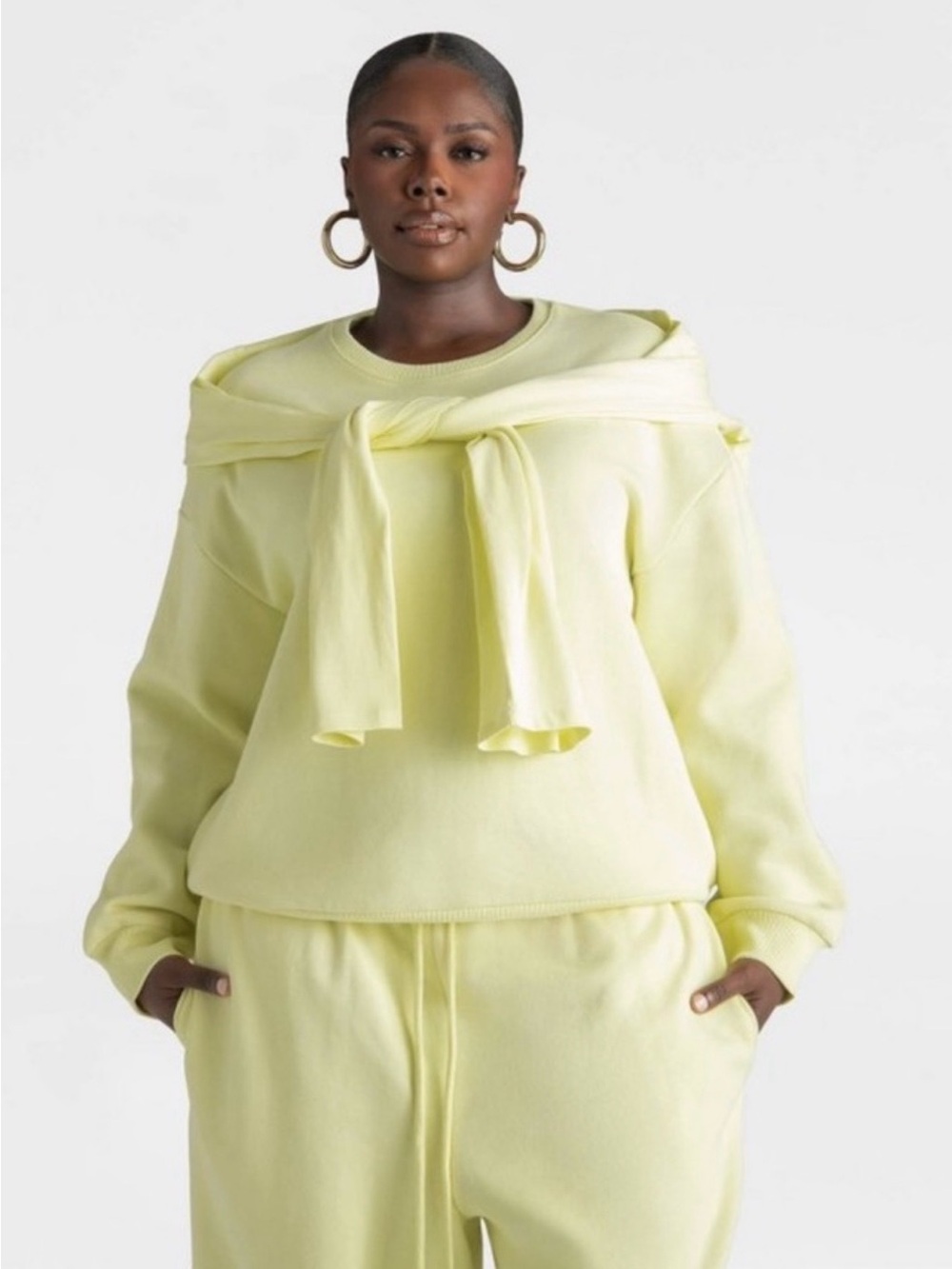 Kbb; KAHLANA Double Layer Sweatshirt in yellow with tags size M